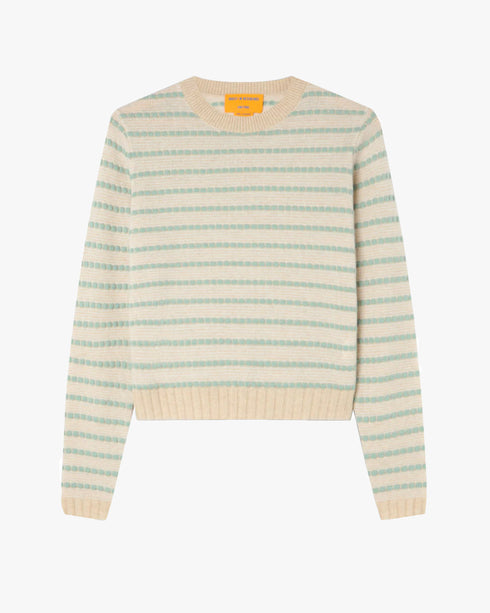 Pebble Stripe Shrunken Crew