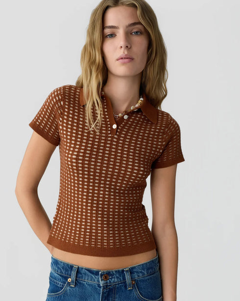 Shrunken Waffle Polo