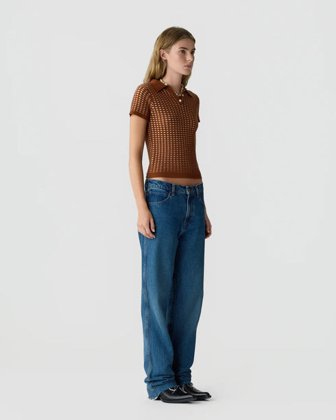 Shrunken Waffle Polo