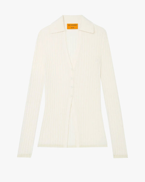 Rib Button Cardigan
