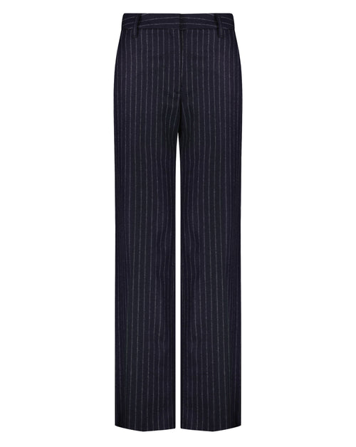 Brown Chalk Stripe Flannel - Easy Trouser | SPIER & MACKAY