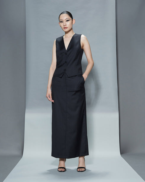 Trouser Skirt - Pinstripe