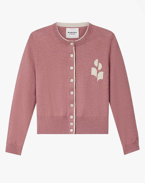 Lona Bicolor Logo Cardigan