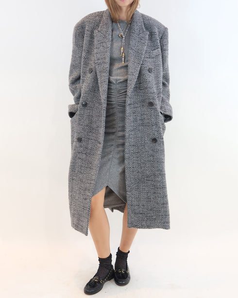 Pilda Herringbone Wool Coat