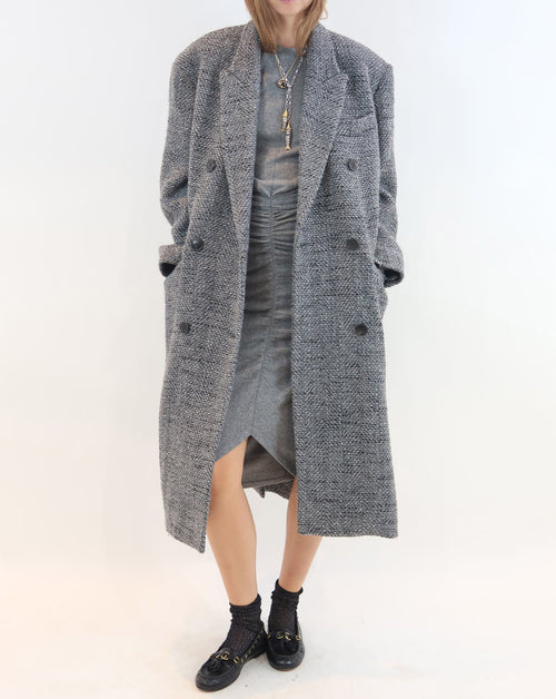 Pilda Herringbone Wool Coat