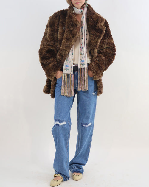 Jya Shaggy Faux Fur Coat