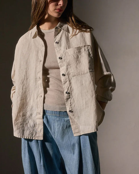 Garment Dyed Linen Shirt