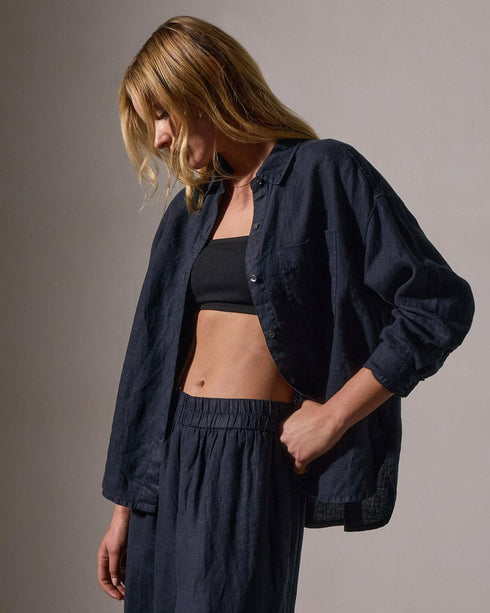 Garment Dyed Linen Shirt