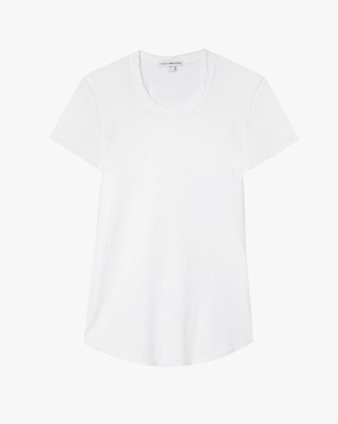 Sheer Slub Crew Neck Tee