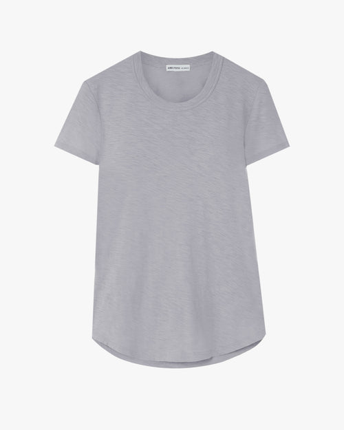 Sheer Slub Crew Neck Tee