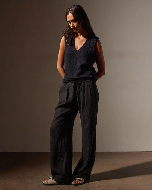 Wide Leg Relaxed Linen Pant