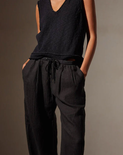 Wide Leg Relaxed Linen Pant