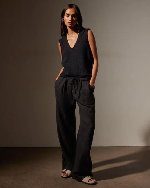 Wide Leg Relaxed Linen Pant