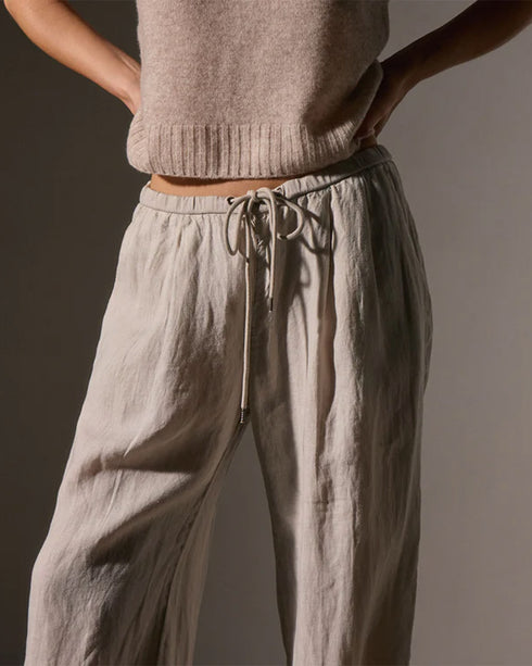 Wide Leg Relaxed Linen Pant
