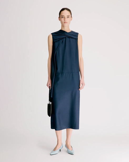 Izia Draped Cape Dress