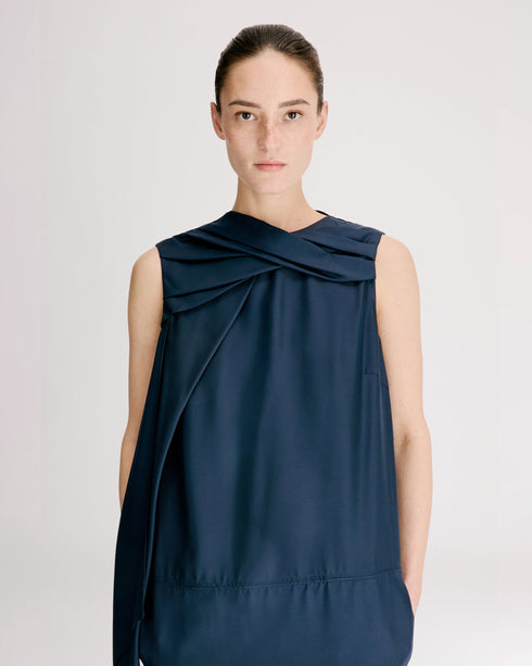 Izia Draped Cape Dress