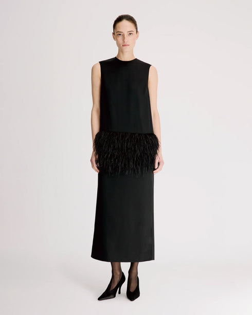 Sonia Maxi Dress w Feathers