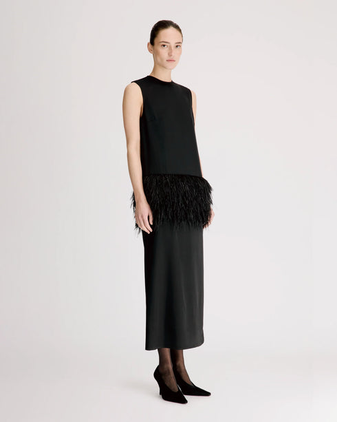 Sonia Maxi Dress w Feathers
