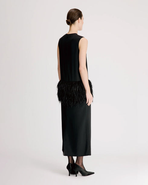 Sonia Maxi Dress w Feathers