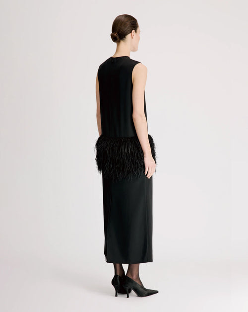 Sonia Maxi Dress w Feathers