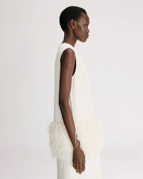Sonia Maxi Dress w Feathers
