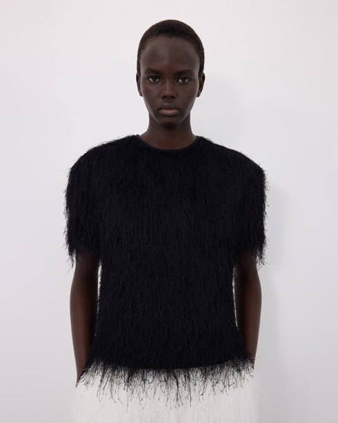 Zaro Fringed SS Top