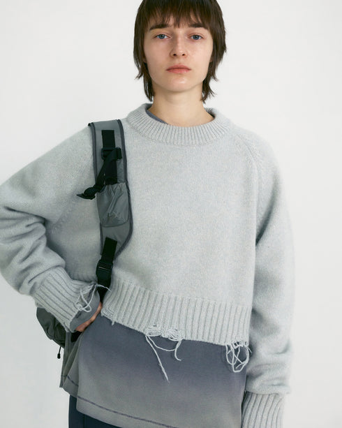 Damage Cropped Pullover