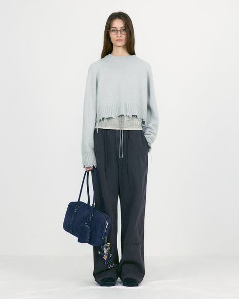 Damage Cropped Pullover