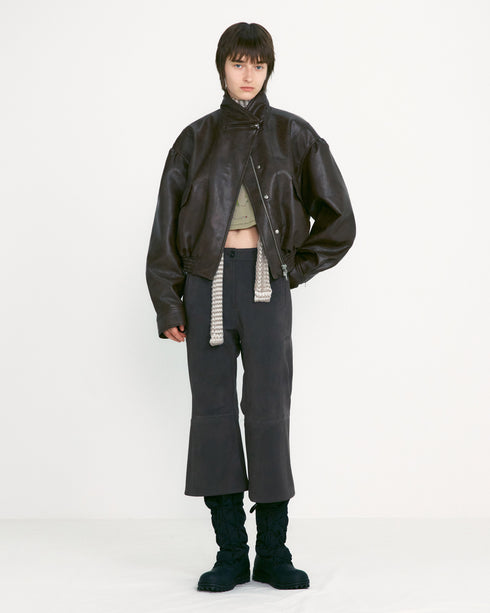 Faux Leather Short Jacket