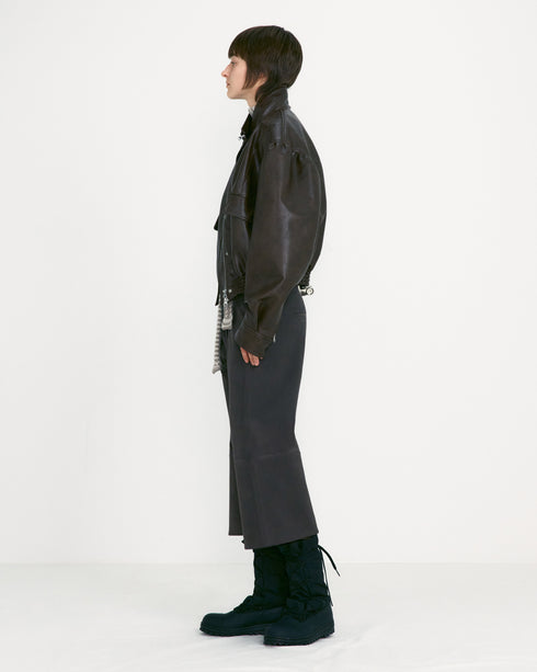 Faux Leather Short Jacket