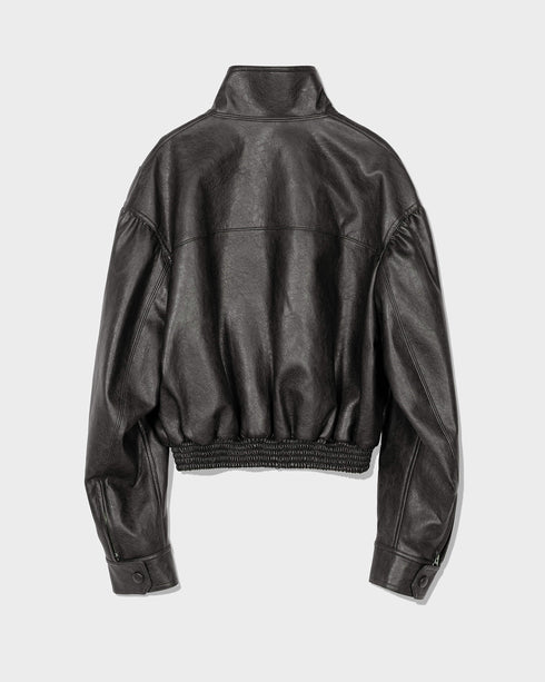 Faux Leather Short Jacket