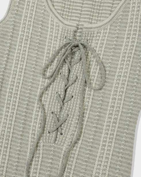 Lace Up Knit Vest
