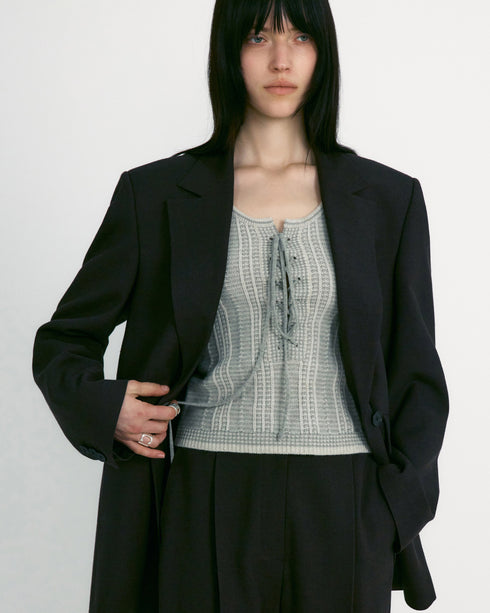 Lace Up Knit Vest