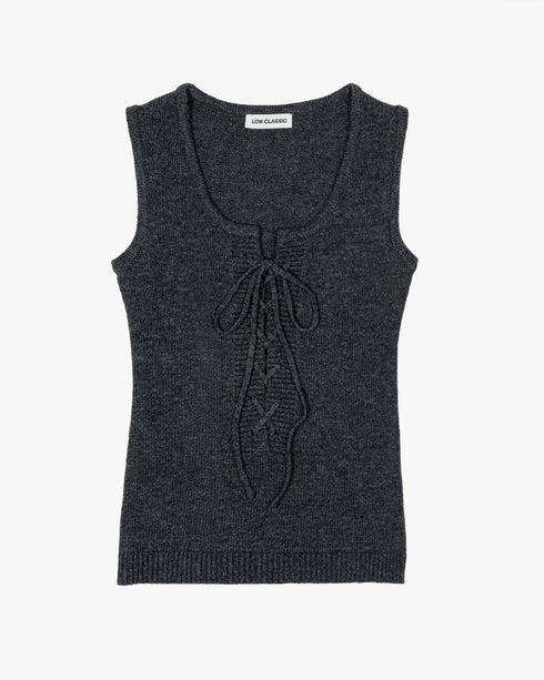 Lace Up Knit Vest