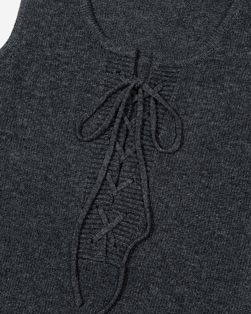 Lace Up Knit Vest