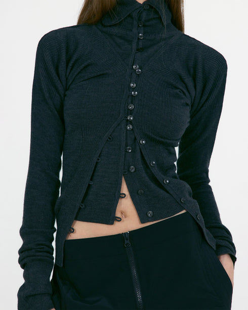 Layered Knit Cardigan