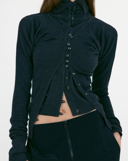 Layered Knit Cardigan