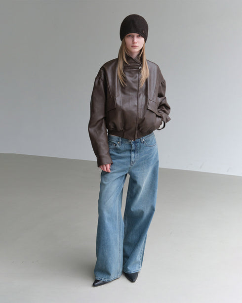 Faux Leather Short Jacket