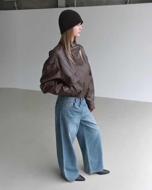 Faux Leather Short Jacket