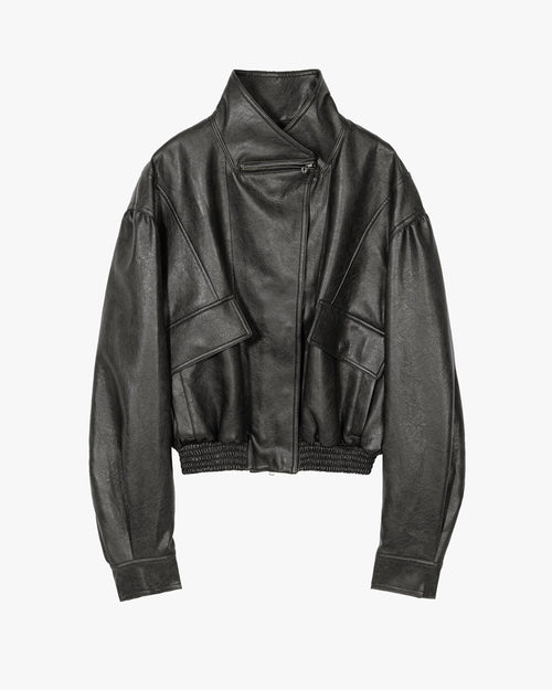 Faux Leather Short Jacket