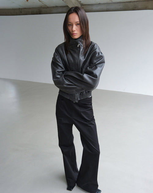 Faux Leather Short Jacket