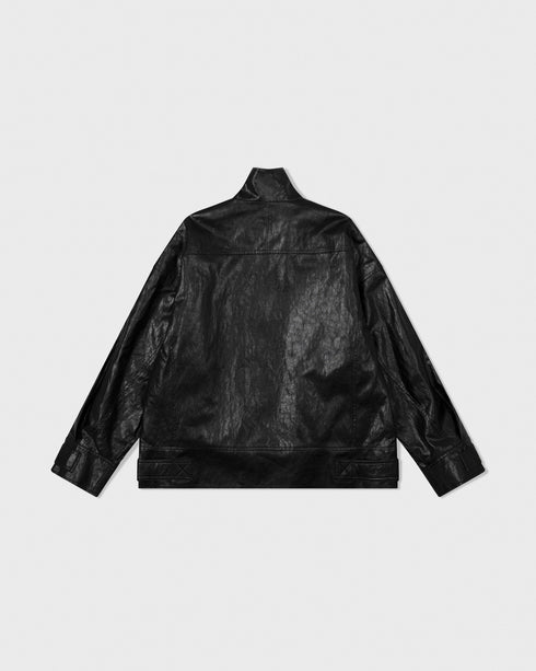 Pocket Faux Leather Jacket