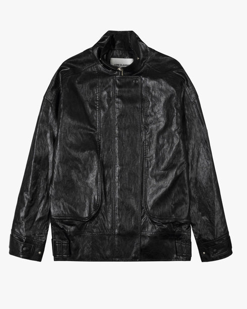 Pocket Faux Leather Jacket
