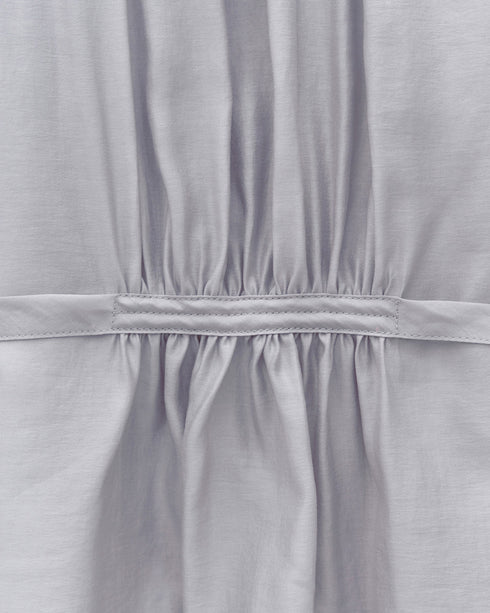 Sheer Shirred Back Blouse