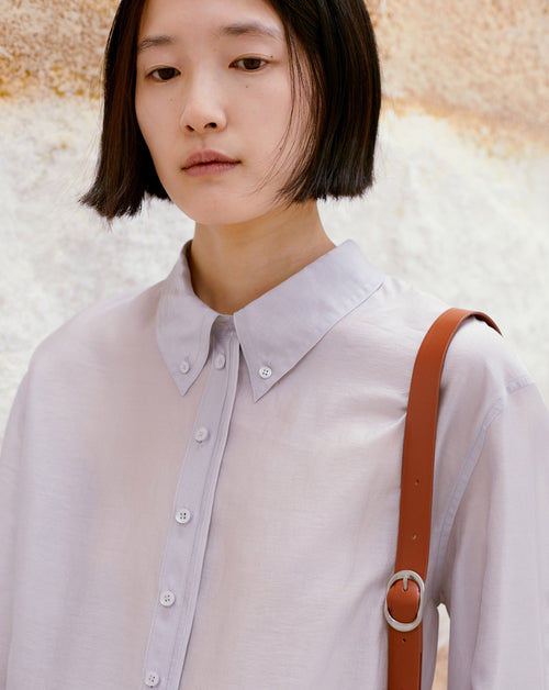 Sheer Shirred Back Blouse