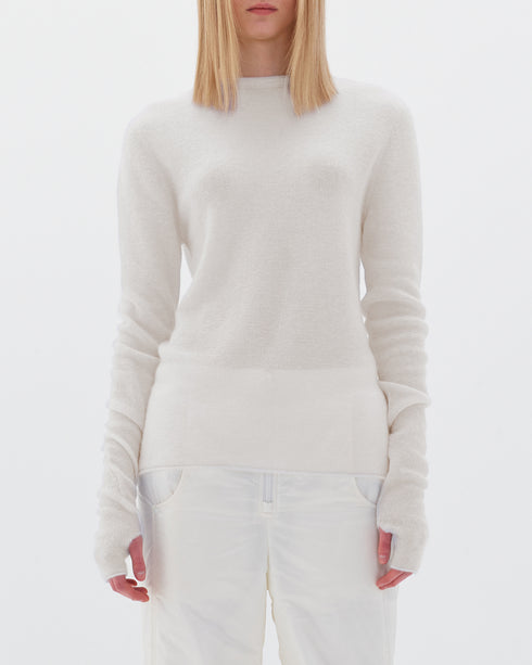 Sleek Mohair Knit Top
