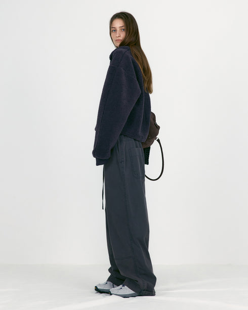 Washed Cotton Wide Pant