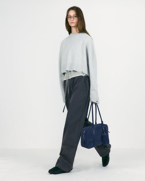 Washed Cotton Wide Pant