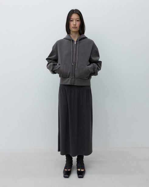 Washed Zip-Up Hoodie