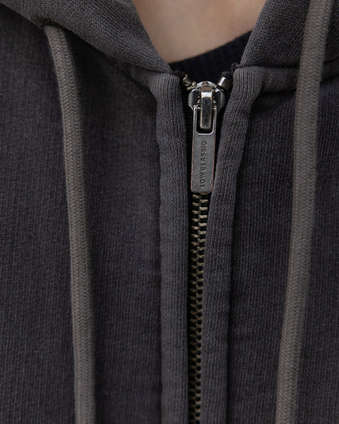 Washed Zip-Up Hoodie